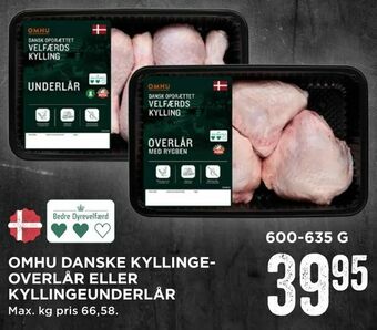 MENY Omhu danske kyllingeoverlår eller kyllingeunderlår tilbud