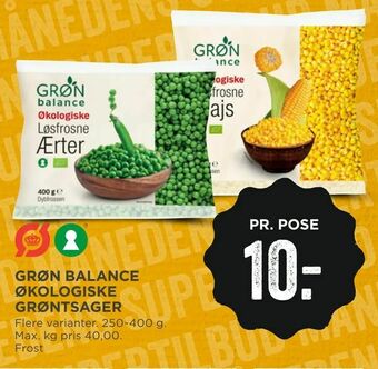 MENY Grøn balance økologiske grøntsager tilbud