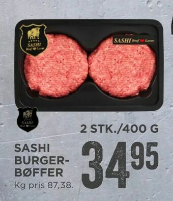 MENY Sashi burgerbøffer tilbud