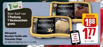 REWE DE Mövenpick Bourbon Vanille oder Chocolate Chips tilbud