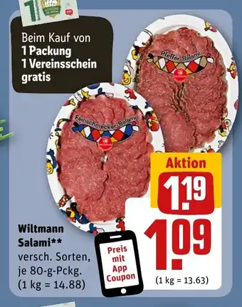 REWE DE Wiltmann Salami tilbud