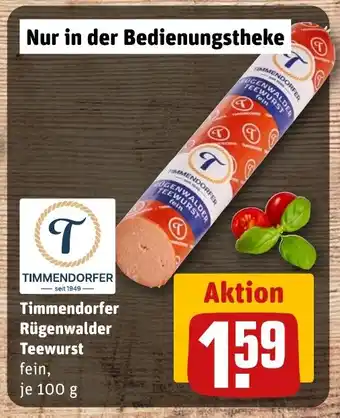 REWE DE Timmendorfer Rügenwalder Teewurst tilbud