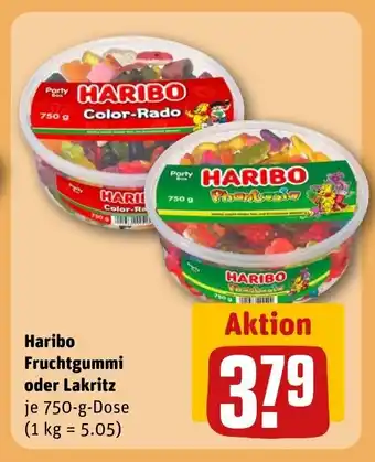 REWE DE Haribo Fruchtgummi oder Lakritz tilbud