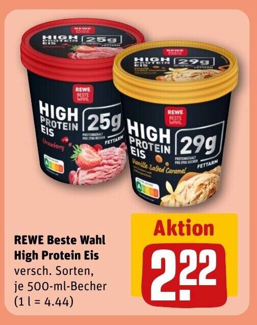 REWE Beste Wahl High Protein Eis tilbud hos REWE
