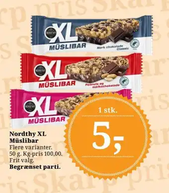 Dagli'Brugsen Nordthy XL Müslibar tilbud