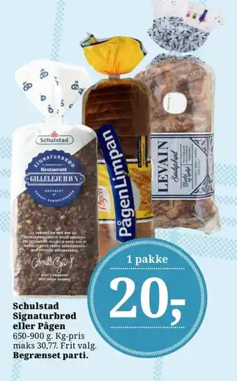 Schulstad Signaturbrød eller Pågen