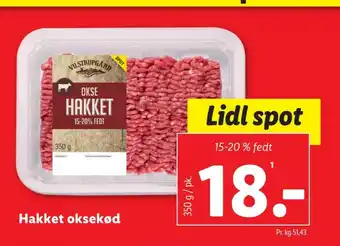 Lidl Hakket oksekød 8-12% tilbud