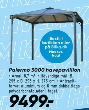 Bilka Havepavillon tilbud