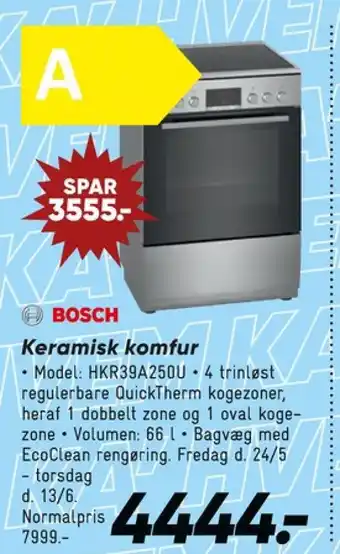 Bilka Komfur tilbud