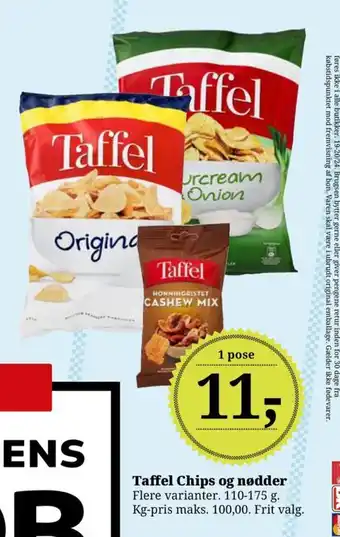 Dagli'Brugsen Taffel Chips og nødder tilbud