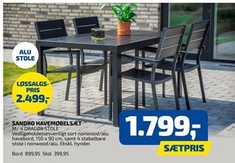 Davidsen Sandro havemøbelsæt tilbud