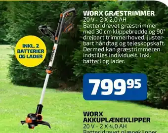 Davidsen Worx græstrimmer tilbud