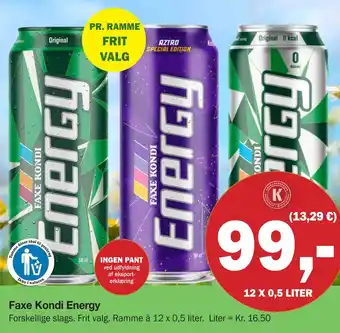 Købmandsgården Faxe Kondi Energy tilbud