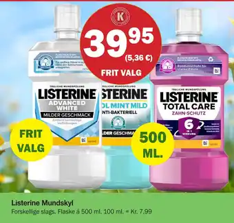 Købmandsgården Listerine Mundskyl tilbud