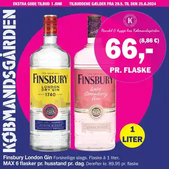 Købmandsgården Finsbury London Gin tilbud