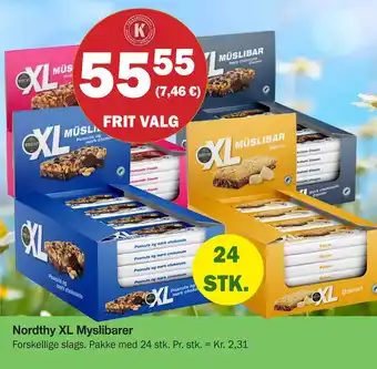 Købmandsgården Nordthy XL Myslibarer tilbud