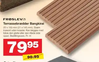 Bauhaus Terrassebrædder Bangkirai tilbud