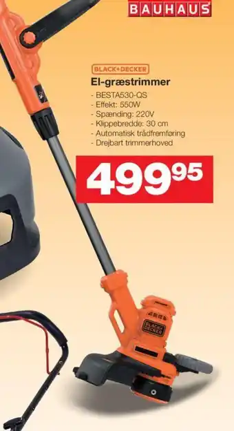Bauhaus BLACK+DECKER El-græstrimmer tilbud