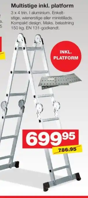 Bauhaus Multistige inkl. platform tilbud