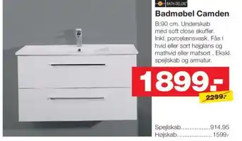 Bauhaus Badmøbel Camden tilbud