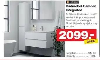 Bauhaus Badmøbel Camden Integrated tilbud
