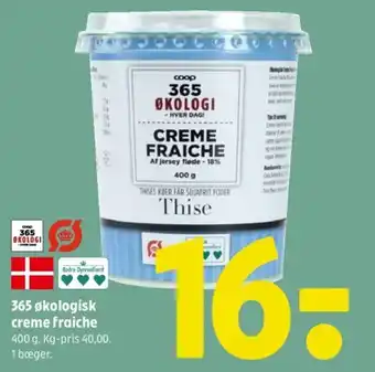 Coop 365 365 økologisk creme fraiche tilbud