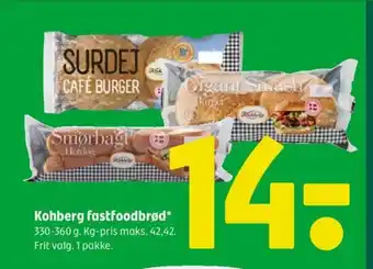 Coop 365 Kohberg fastfoodbrød tilbud