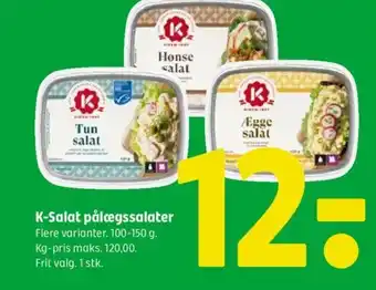 Coop 365 K-Salat pålægssalater tilbud
