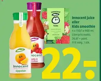 Coop 365 Innocent juice eller Kids smoothie tilbud
