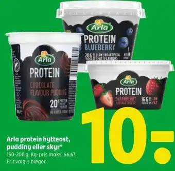 Coop 365 Arla protein hytteost, pudding eller skyr tilbud