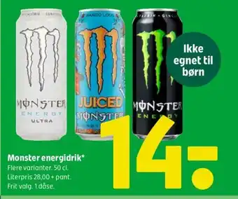 Coop 365 Monster energidrik tilbud