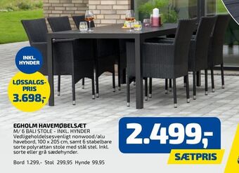 Davidsen Egholm havemøbelsæt tilbud