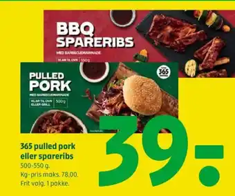 Coop 365 365 pulled pork eller spareribs tilbud