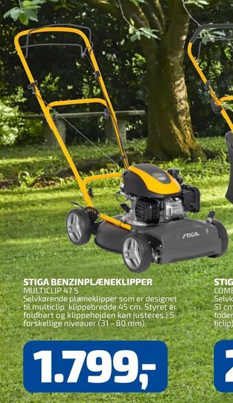 Davidsen Stiga benzinplæneklipper tilbud