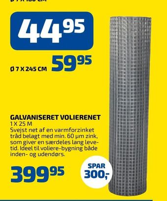 Davidsen Galvaniseret volierenet tilbud