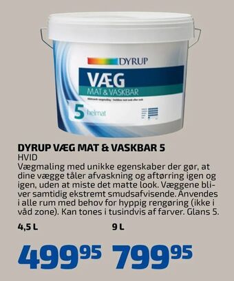 Davidsen Dyrup væg mat & vaskbar 5 tilbud
