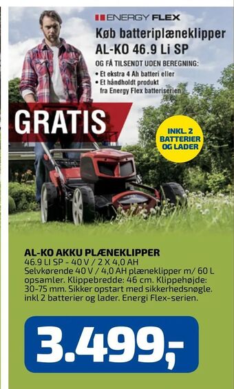 Davidsen Al-ko akku plæneklipper tilbud