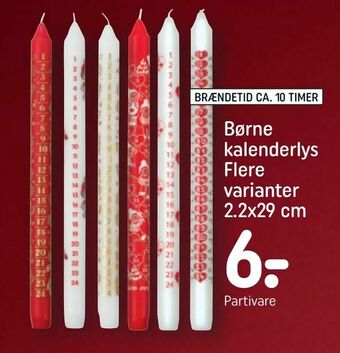 REMA 1000 Børne kalenderlys tilbud