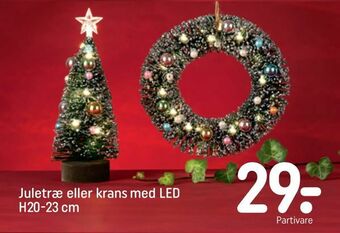 Juletræ eller krans med LED