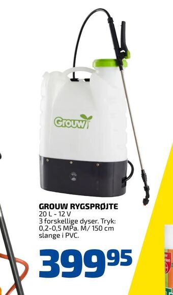Davidsen Grouw rygsprøjte tilbud