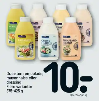 REMA 1000 Graasten remoulade, mayonnaise eller dressing tilbud
