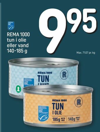REMA 1000 REMA 1000 tun i olie eller vand tilbud