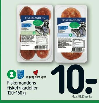 REMA 1000 Fiskemandens fiskefrikadeller tilbud