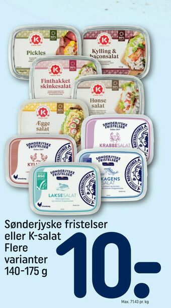 REMA 1000 Sønderjyske fristelser eller K-salat tilbud