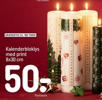 REMA 1000 Kalenderbloklys med print tilbud