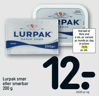 REMA 1000 Lurpak smør eller smørbar tilbud