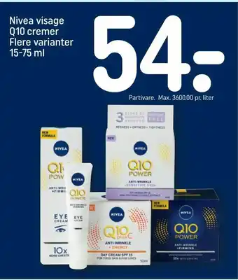 REMA 1000 Nivea visage Q10 cremer tilbud