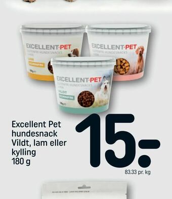 REMA 1000 Excellent Pet hundesnack Vildt, lam eller kylling tilbud