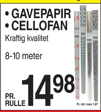 ABC Lavpris GAVEPAPIR • CELLOFAN tilbud