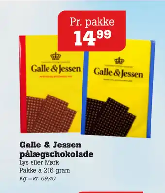 Poetzsch Padborg Galle & Jessen pålægschokolade tilbud